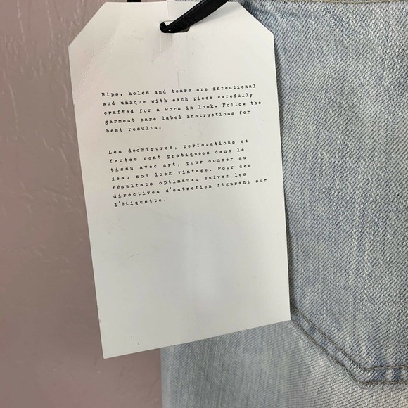 NWT Current Elliott Channon Destroy Jeans Women's Cropped Straight Size 27 - Picture 5 of 5